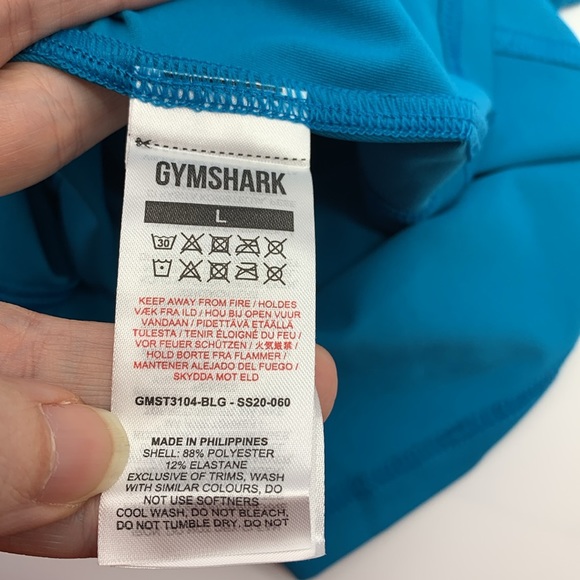Gymshark Men's Shirt Short Sleeve Turquoise Blue Color Size L - Picture 7 of 11